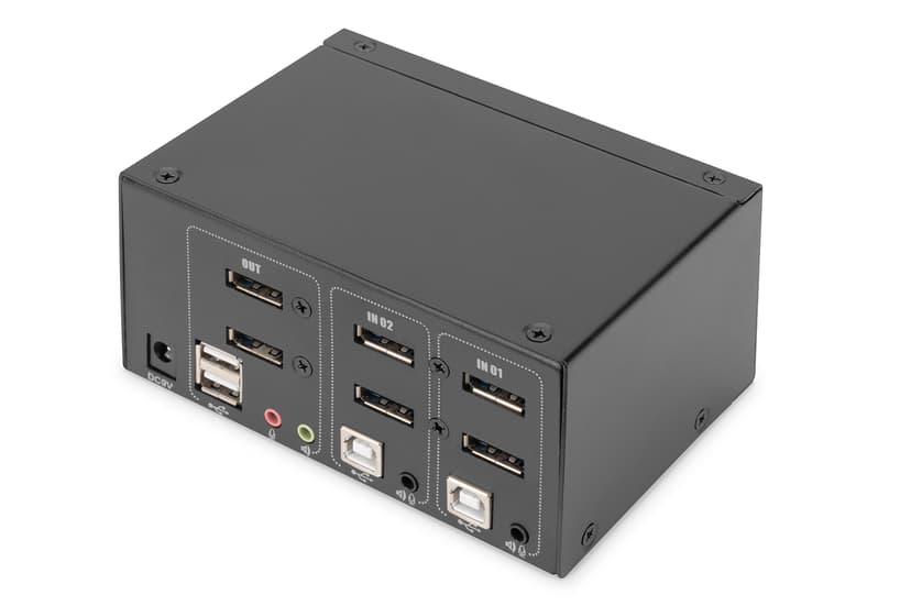 Digitus KVM Switch 2-Portar Dual Display 4K DisplayPort