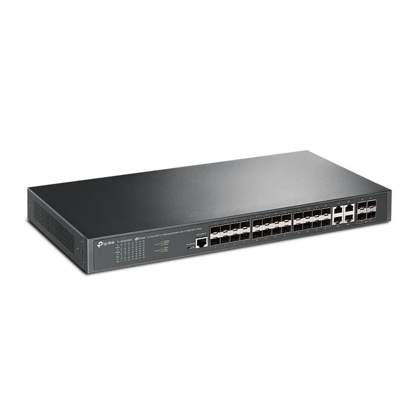 TP-Link JetStream TL-SG3428XF nettverkssvitsj Håndtert L2+ 1U Sort
