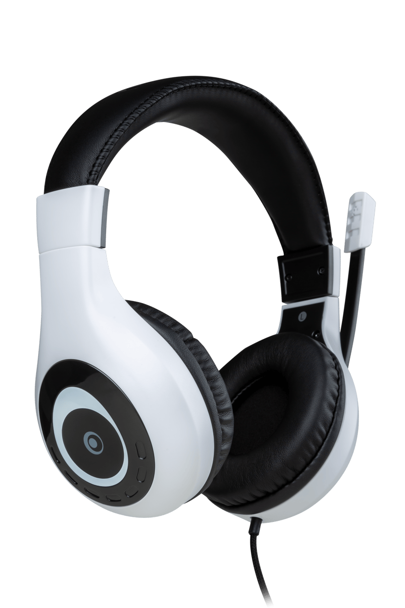 Big Ben Wired Stereo V1 - PS4/PS5 Svart, Vit