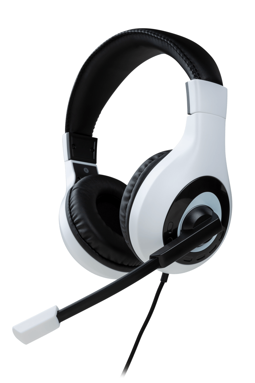 Big Ben Wired Stereo V1 - PS4/PS5 Svart, Vit