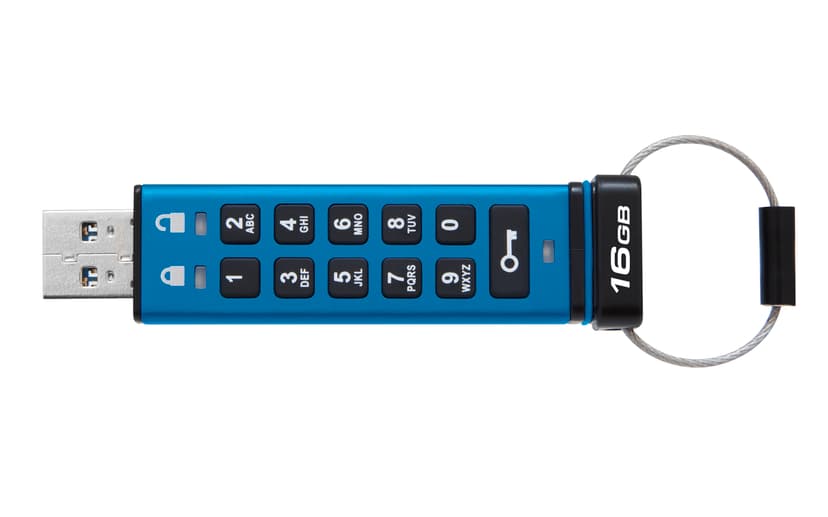 Kingston Ironkey Keypad 200 16GB USB A-tyyppi Sininen