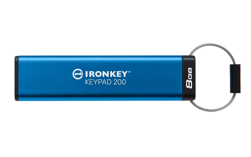 Kingston Ironkey Keypad 200 8GB USB A-tyyppi Sininen