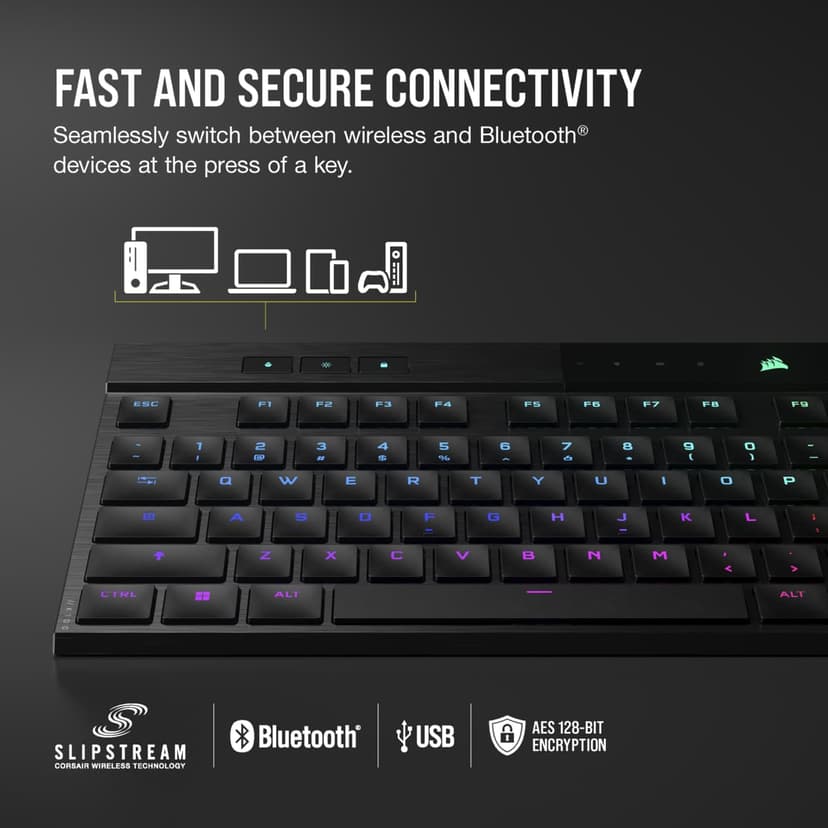 Corsair K100 AIR WIRELESS CHERRY MX Ultra Pohjoismainen