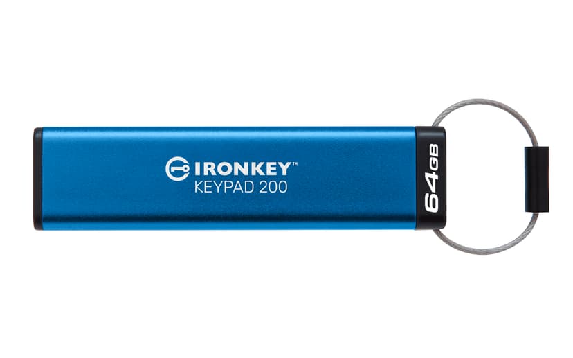 Kingston Ironkey Keypad 200 64GB USB-A Blå