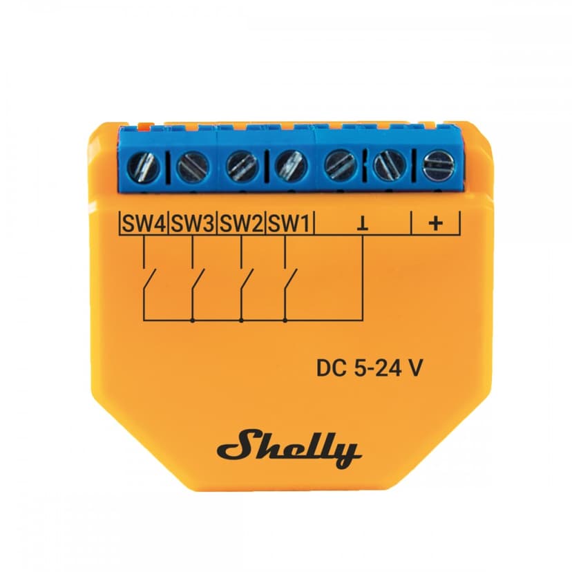 Shelly Plus i4 DC WiFi-control for scenes and activation