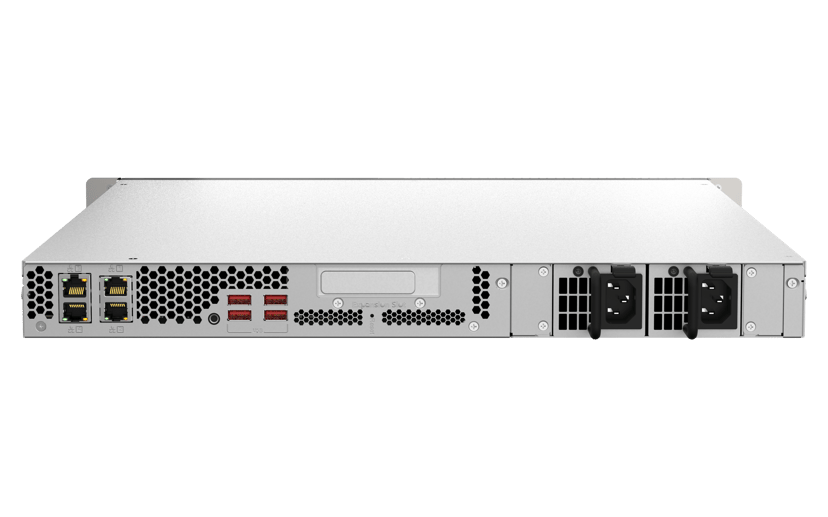 QNAP TS-h987XU-RP NAS Rack (1U) Intel Xeon E E-2334 16 GB DDR4 QuTS hero Sort, Sølv