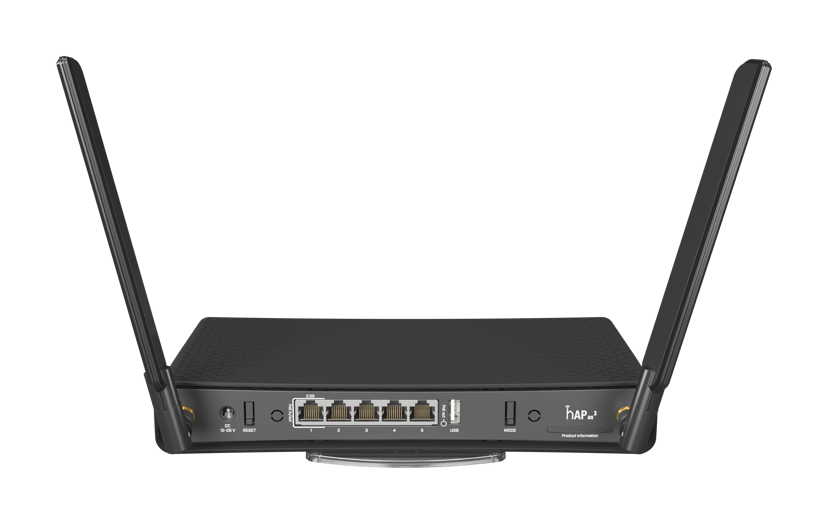 Mikrotik hAP ax³ trådløs router Gigabit Ethernet Dual-band (2,4 GHz / 5 GHz) Sort