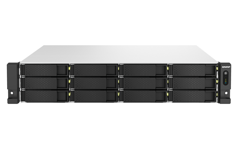 QNAP TS-H1887XU-RP NAS Stativ (2U) Intel Xeon E E-2336 32 GB DDR4 0 TB QuTS hero Sort, Hvid