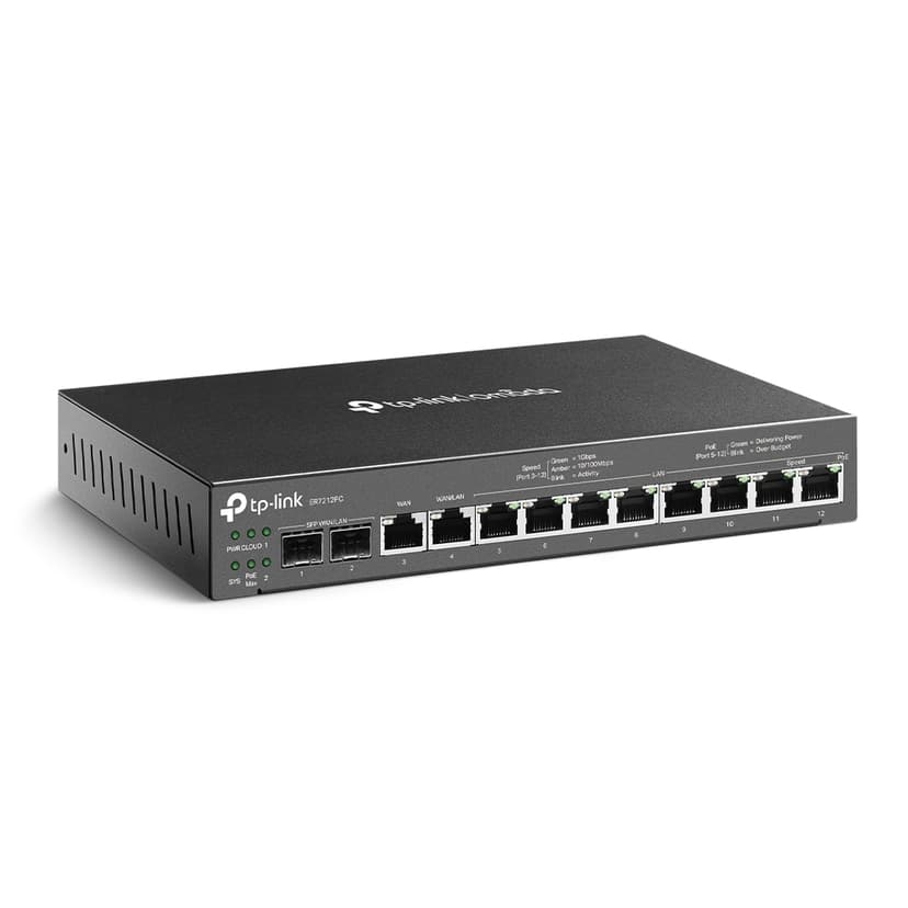 TP-Link Omada ER7212PC langallinen reititin Gigabitti Ethernet Musta