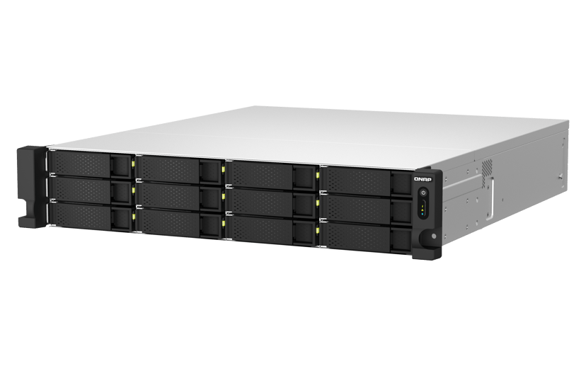 QNAP TS-H1887XU-RP NAS Rack (2U) Intel Xeon E E-2336 32 GB DDR4 0 TB QuTS hero Svart, Vit