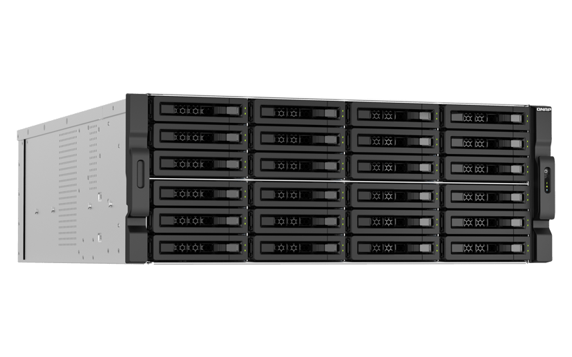 QNAP TS-H3087XU-RP NAS Rack (4U) Intel Xeon E E-2378 64 GB DDR4 0 TB QuTS hero Svart, Vit