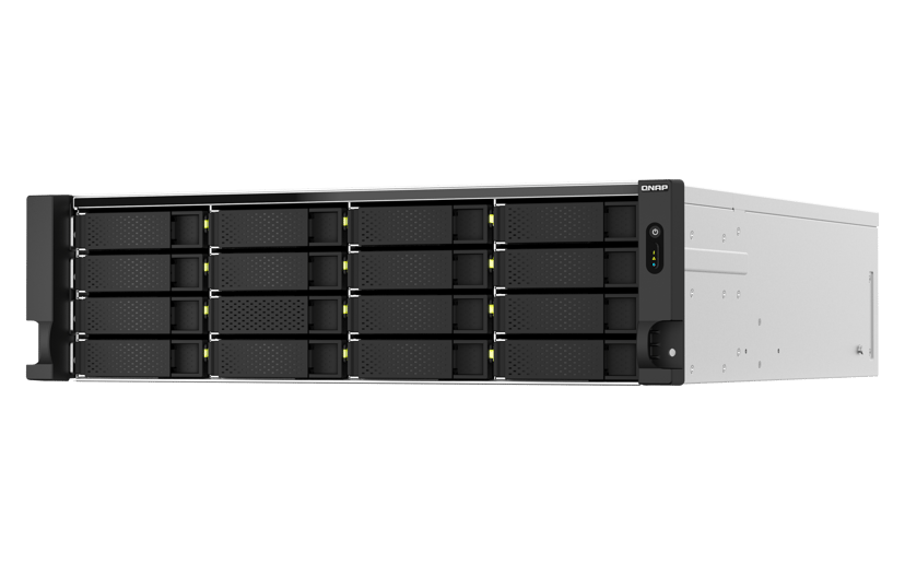 QNAP TS-h2287XU-RP NAS Rack (3U) Intel Xeon E E-2336 32 GB DDR4 0 TB QuTS hero Svart, Vit