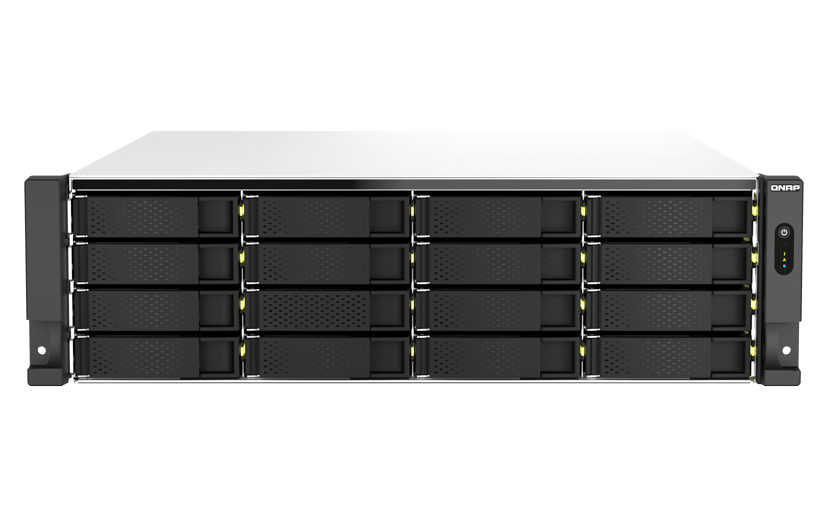 QNAP TS-h2287XU-RP NAS Teline ( 3U ) Intel Xeon E E-2336 32 GB DDR4 0 TB QuTS hero musta, Valkoinen