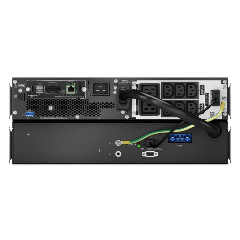 APC SRTL3000RM4UXLI-NC UPS-virtalähde Taajuuden kaksoismuunnos (verkossa) 3 kVA 2700 W 8 AC-pistorasia(a)