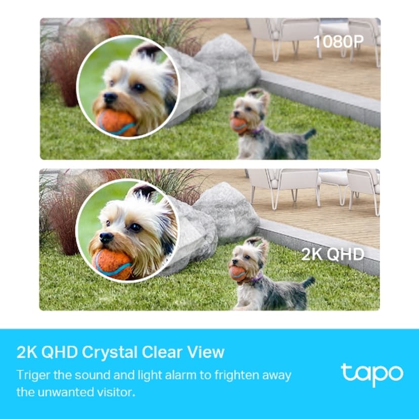 TP-Link Tapo C420S2 Lyspære IP-sikkerhetskamera Inne & Ute 2560 x 1440 piksler Vegg