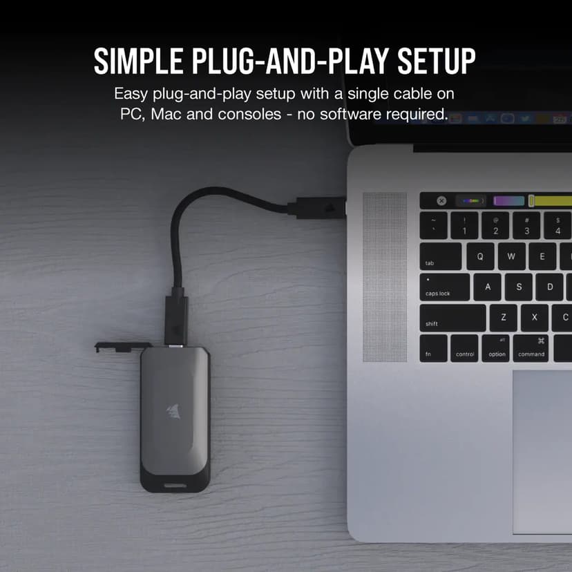 Corsair EX100U 1TB Portable STORAGE USB Type-C Svart