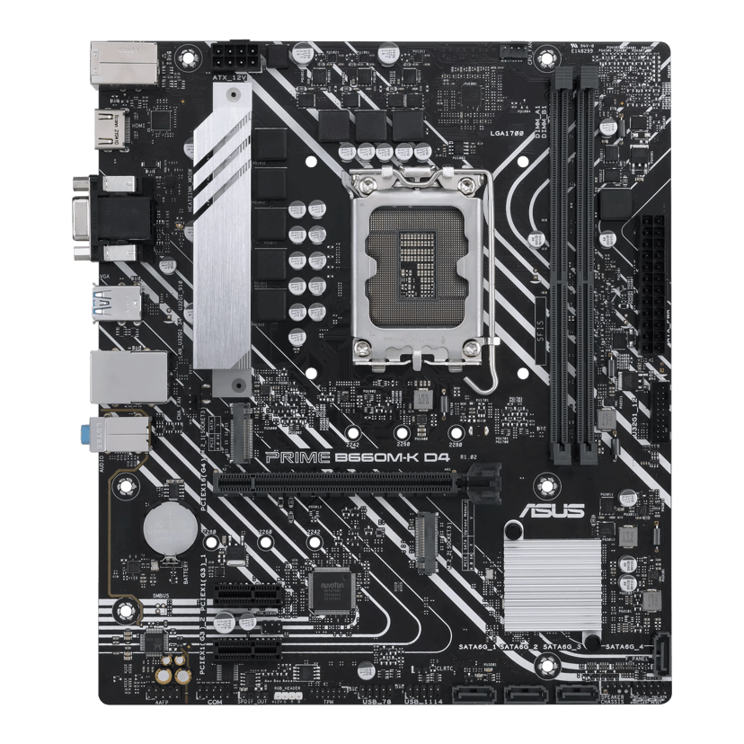 ASUS 1700 PRIME B660M-K D4 M-ATX Intel B660 LGA 1700 micro ATX LGA 1700 Micro-ATX Moederbord