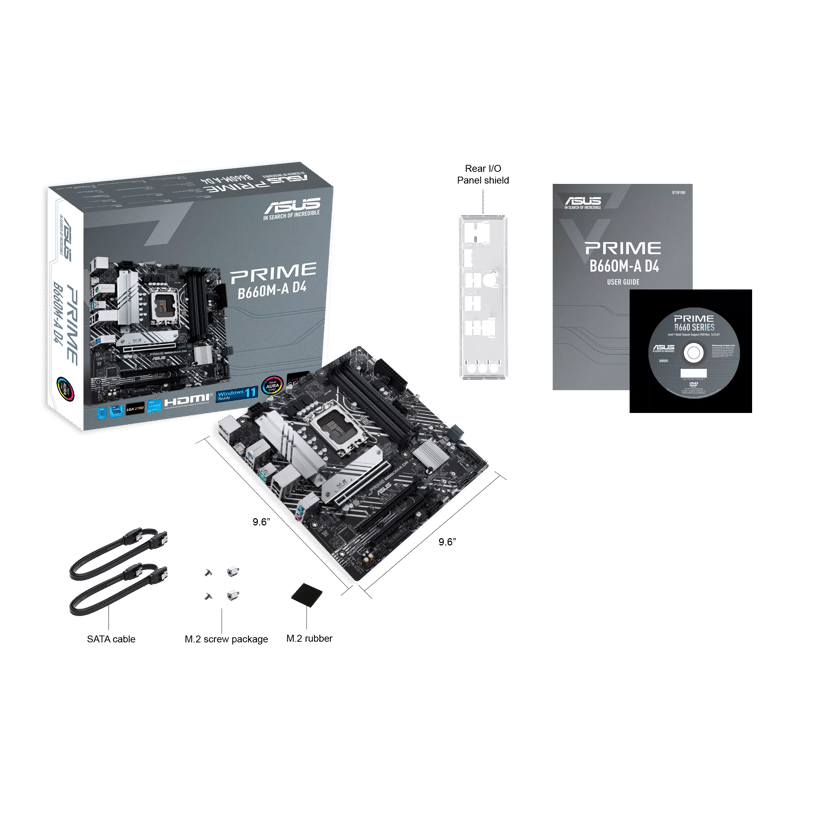 ASUS Prime B660M-A D4 DDR4 LGA 1700 Micro-ATX Emolevyt