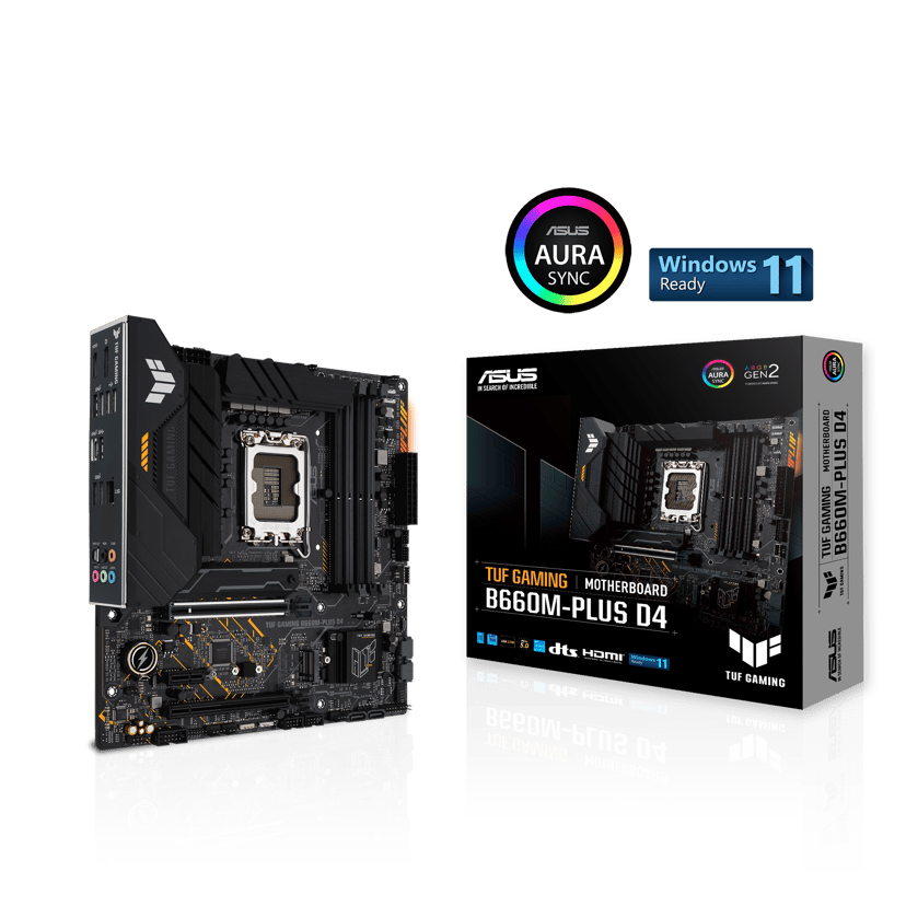 ASUS TUF Gaming B660M-Plus D4 DDR4 LGA 1700 Micro ATX Hovedkort