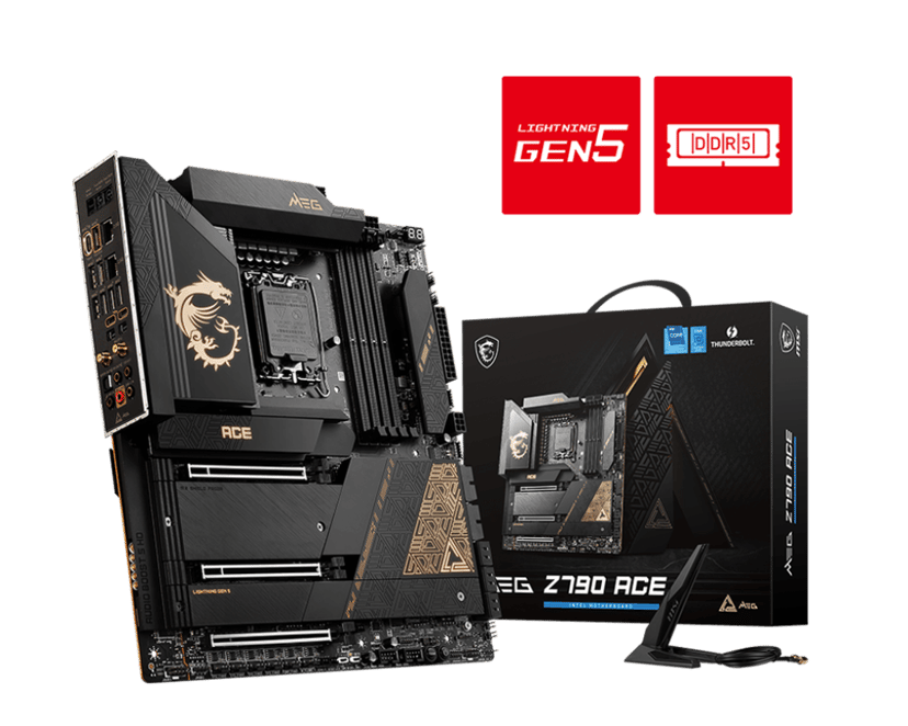 MSI MEG Z790 ACE bundkort Intel Z790 LGA 1700 Udvidet ATX LGA 1700 E-ATX Bundkort
