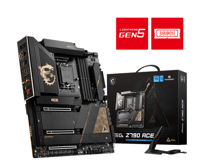 MSI MEG Z790 ACE moderkort Intel Z790 LGA 1700 Utökad ATX LGA 1700 E-ATX Moderkort