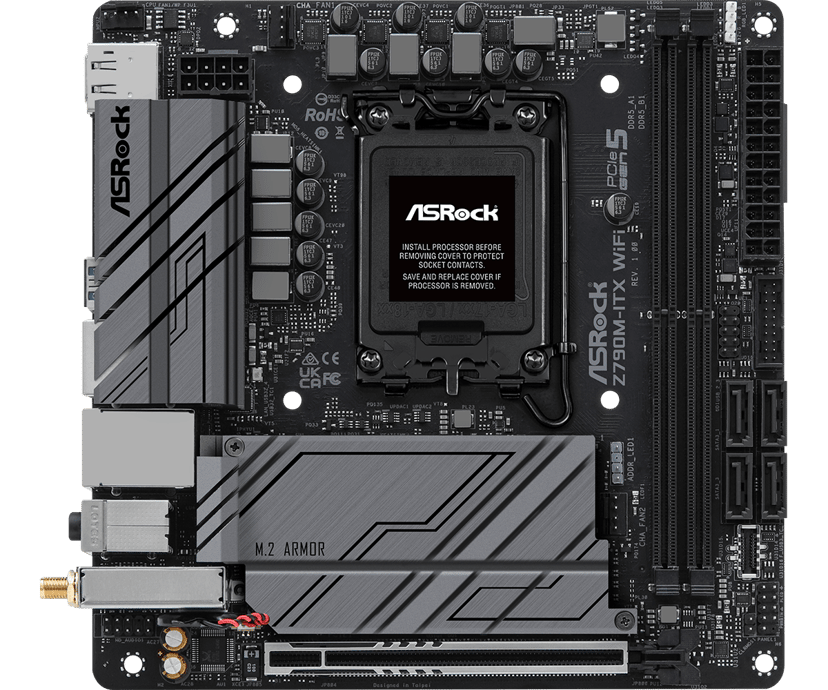 ASRock Z790M-ITX WiFi Intel Z790 LGA 1700 mini ITX LGA 1700 mini ITX Moederbord