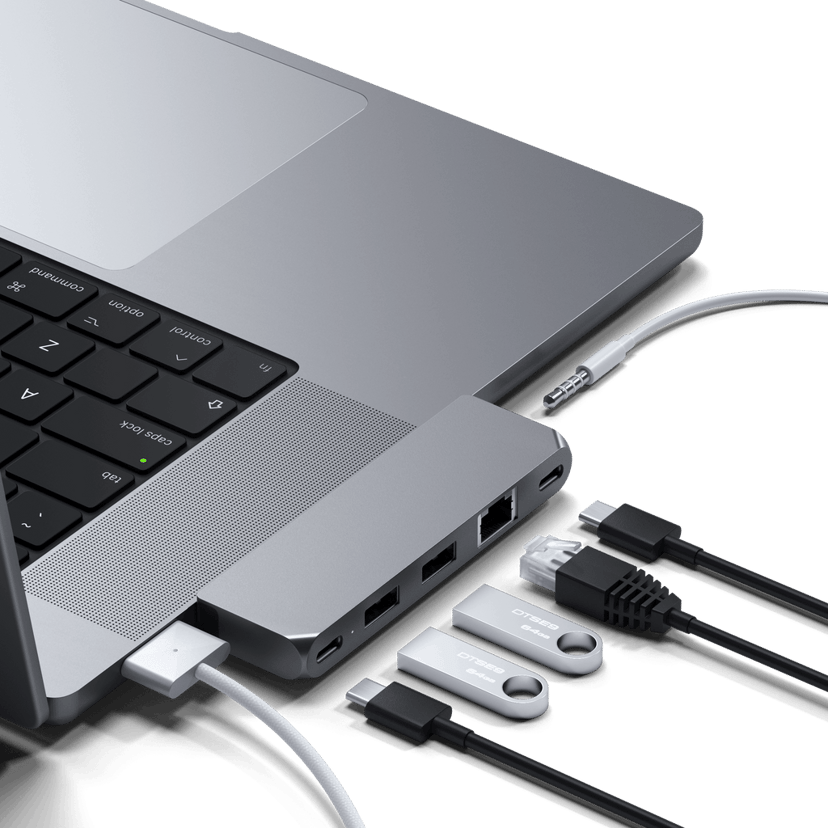 Satechi Pro Hub Mini Dokking USB 3.2 Gen 1 (3.1 Gen 1) Type-C Grå USB-C 3.2 Gen 1 (3.1 Gen 1)