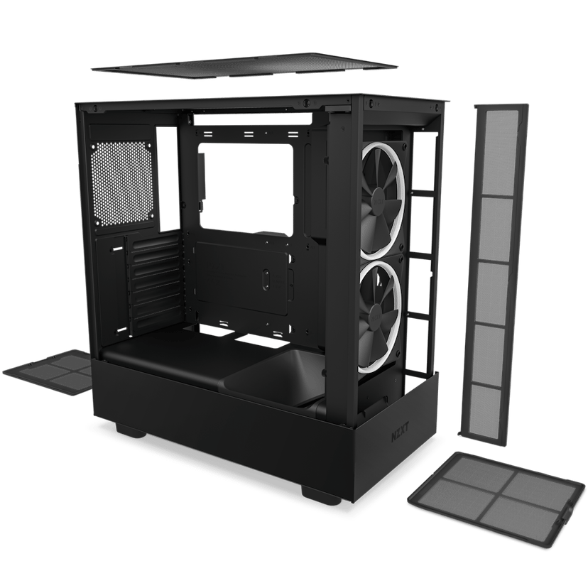 NZXT H5 Elite Midi Tower Gjennomsiktig, Sort