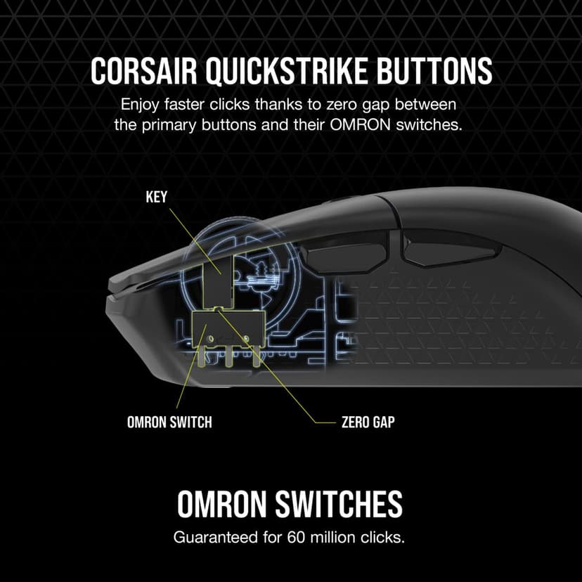 Corsair Katar Elite RF Wireless + Bluetooth + USB-A Mus