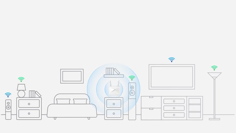 D-Link G415/E trådløs ruter Gigabit Ethernet Dobbelbånd (2.4 GHz / 5 GHz) 4G Blå, Hvit
