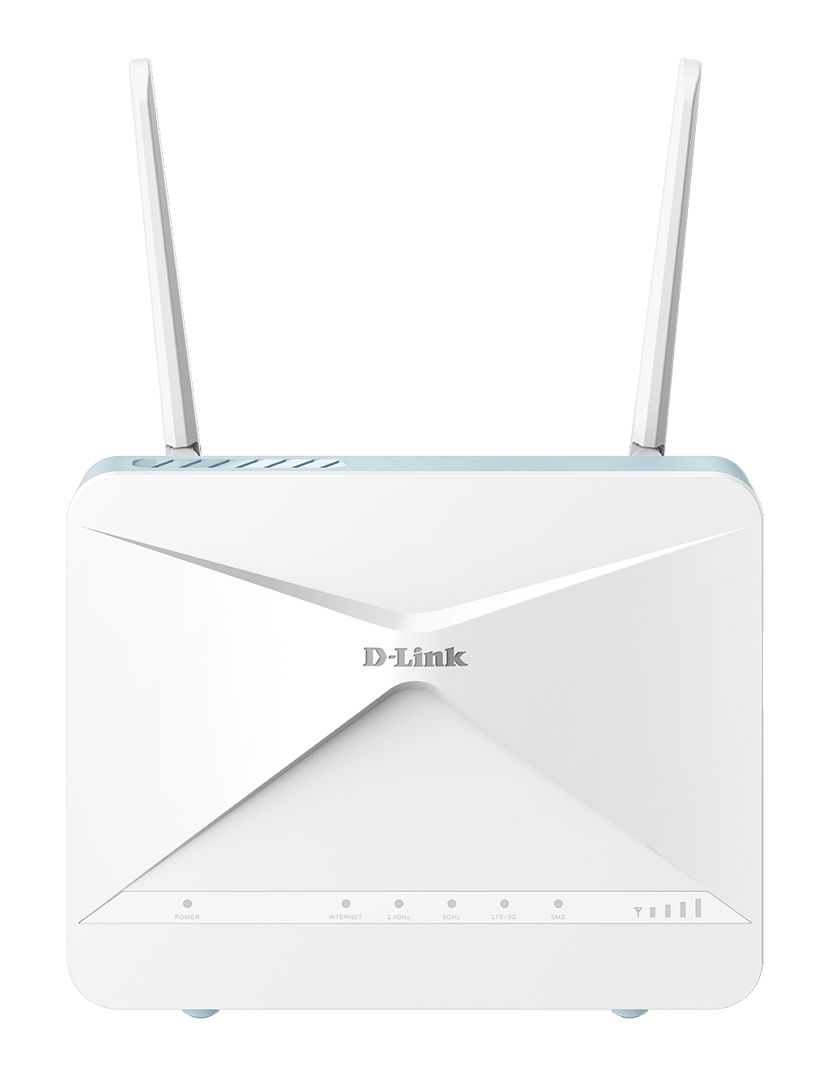 D-Link G415/E trådløs ruter Gigabit Ethernet Dobbelbånd (2.4 GHz / 5 GHz) 4G Blå, Hvit