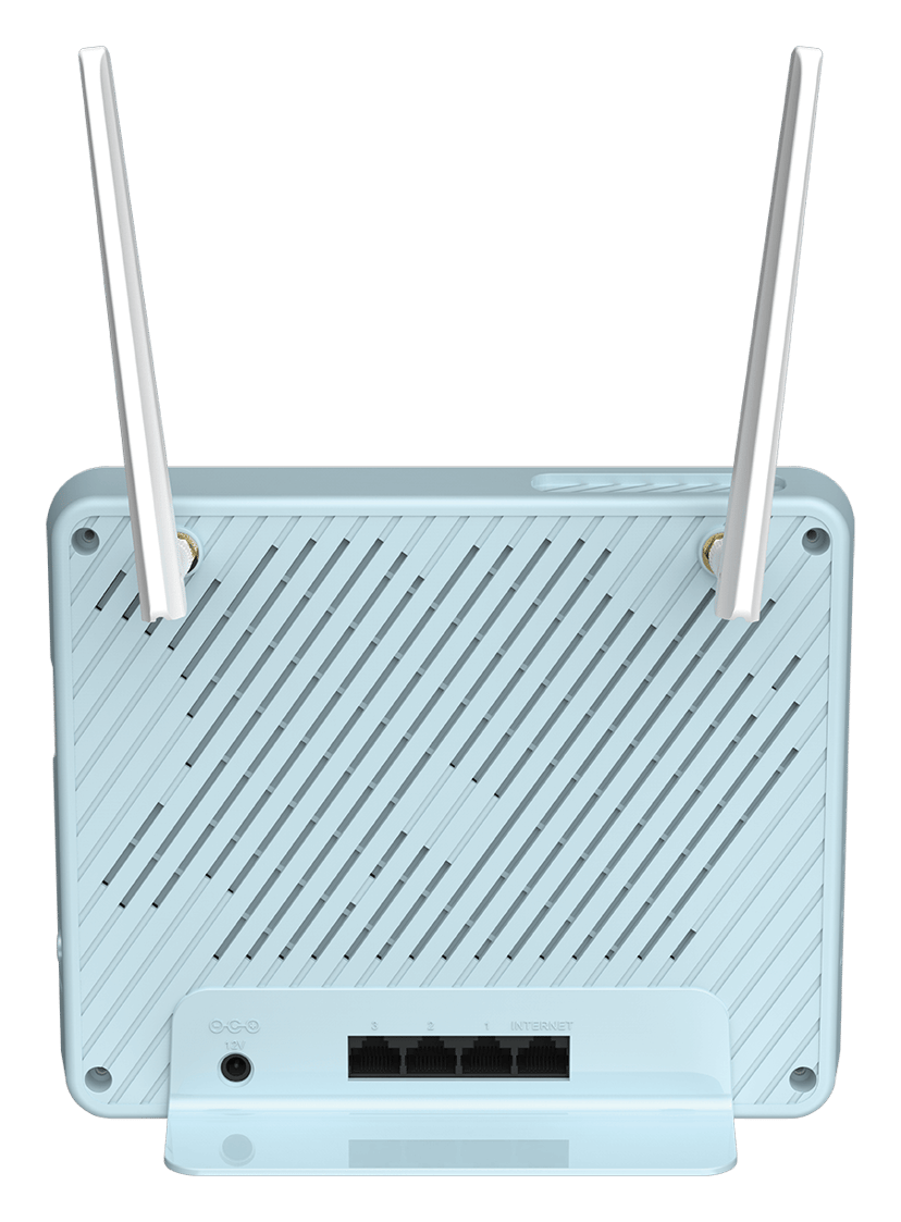 D-Link G415/E trådløs ruter Gigabit Ethernet Dobbelbånd (2.4 GHz / 5 GHz) 4G Blå, Hvit