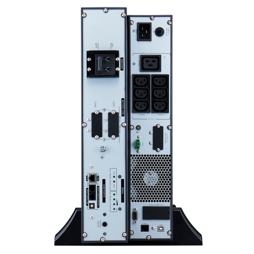 APC SRVL3KRILRK UPS-virtalähde Taajuuden kaksoismuunnos (verkossa) 3 kVA 2700 W 7 AC-pistorasia(a)