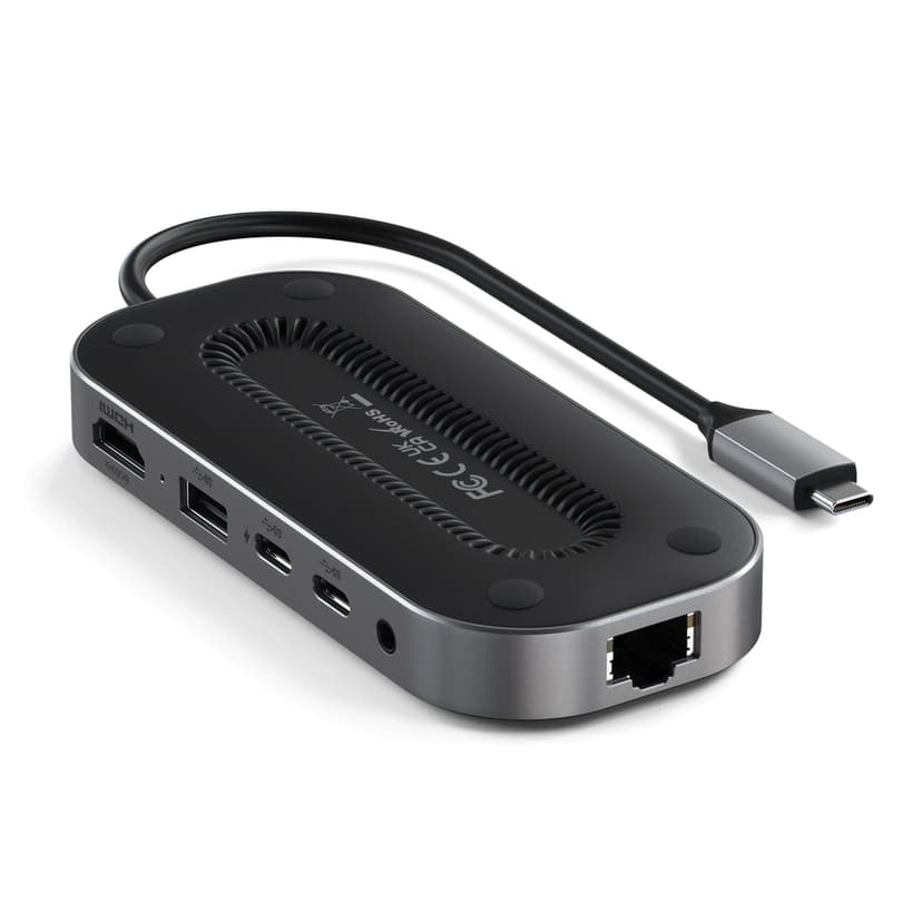 Satechi ST-U4MGEM dockningsstationer för bärbara datorer Kabel USB4 Svart, Grå USB4