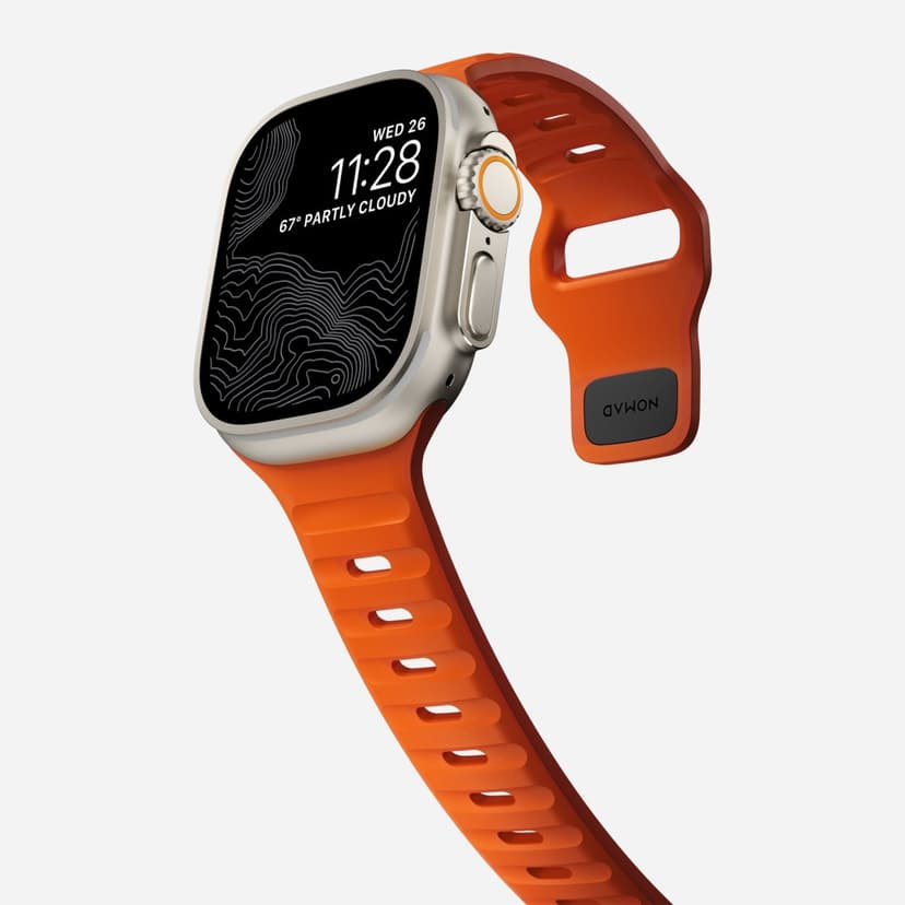 Orange apple watch sport band store