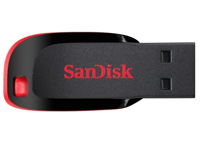 SanDisk Cruzer Blade 32GB USB A-tyyppi Musta, Punainen