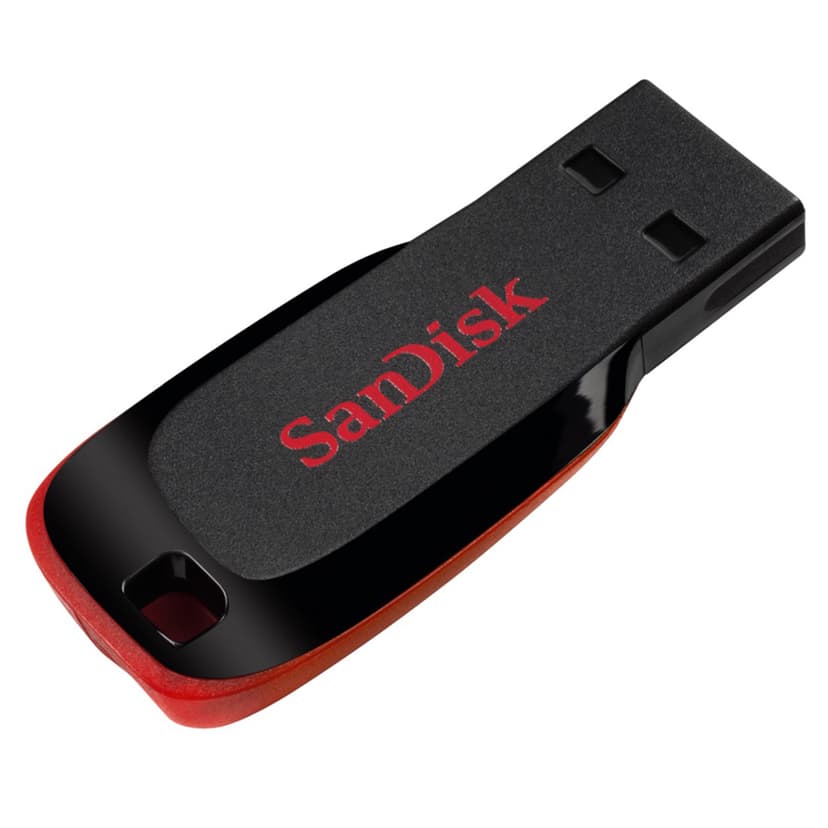 SanDisk Cruzer Blade 32GB USB A-tyyppi Musta, Punainen