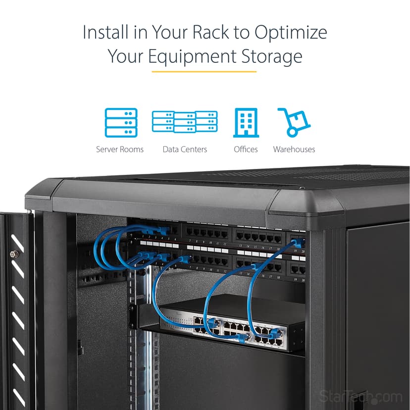 Startech 1U Universal Fixed Rack Mount Shelf