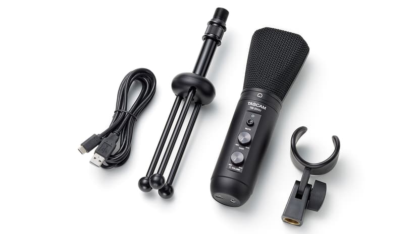 Tascam USB Broadcasting Microphone With Headphones Out