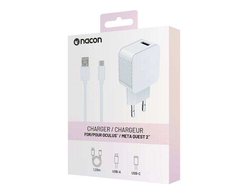 Nacon AC-adapter - Meta Quest 2 Vit 1.2m