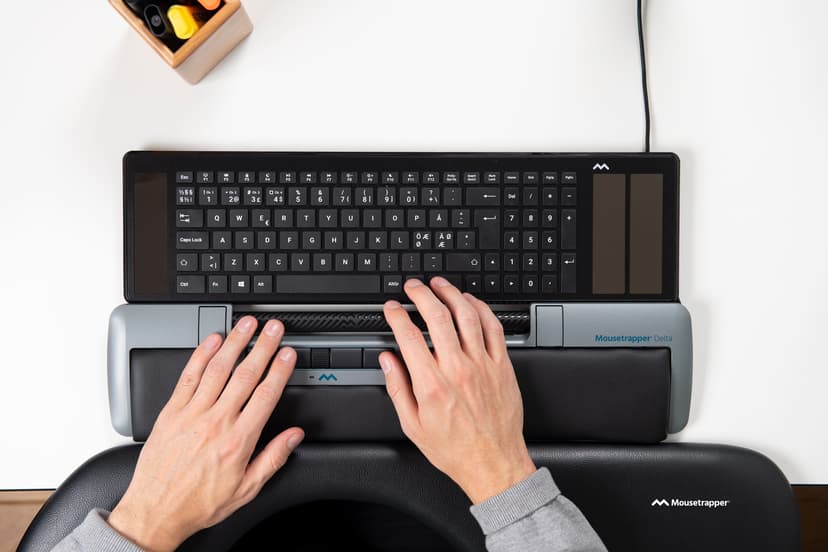 Mousetrapper Delta Regular USB-A Rullestav Sort, Grå