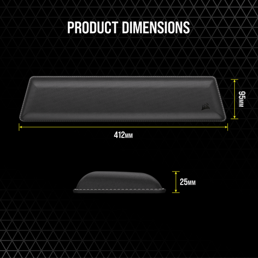 Corsair Cushioned Dual-Layer Palm Rest - Tenkeyless