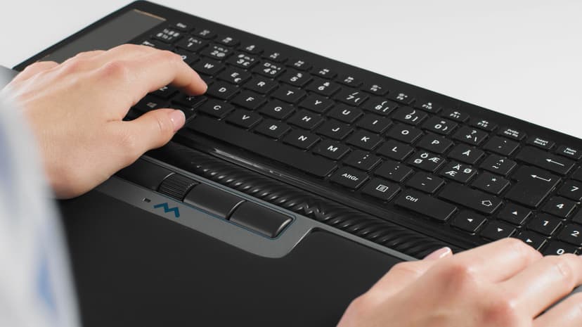 Mousetrapper Delta Extended USB-A Rullestav Sort, Grå