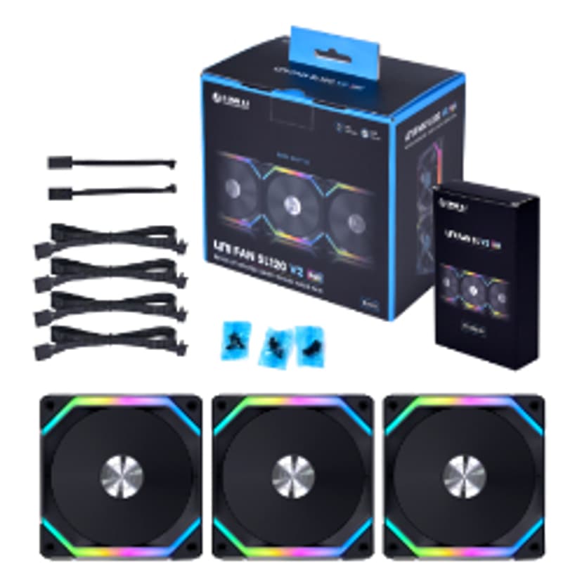 Lian-Li UNI SL V2 120 RGB PWM F 3-P Tuuletin Musta