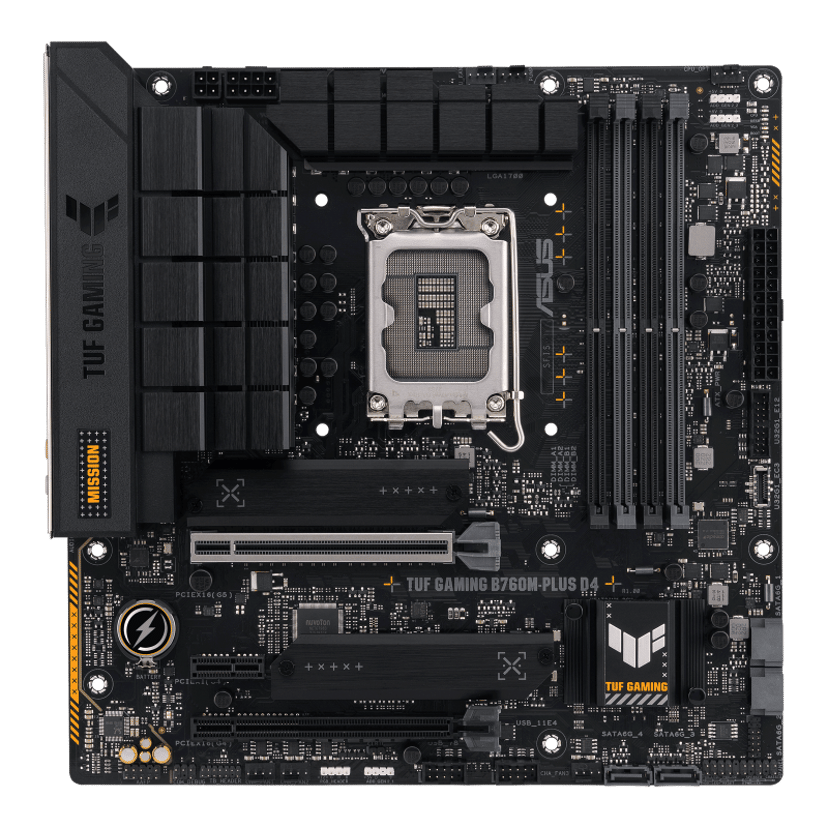 ASUS TUF GAMING B760M-PLUS D4 Intel B760 LGA 1700 micro ATX LGA 1700 micro ATX Moderkort