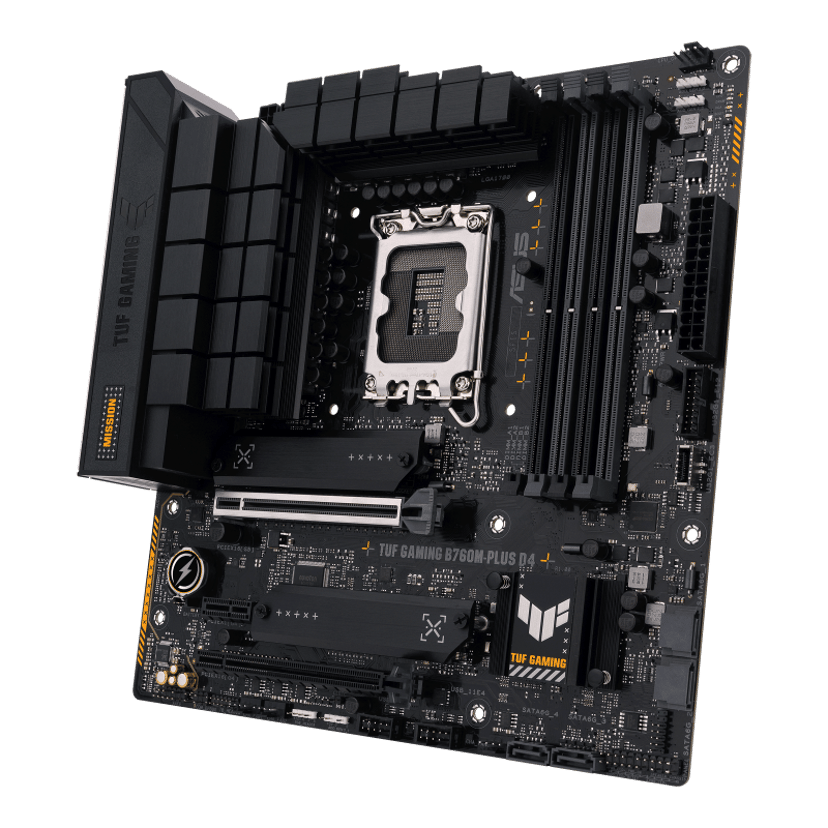 ASUS TUF GAMING B760M-PLUS D4 Intel B760 LGA 1700 micro ATX LGA 1700 micro ATX Moderkort
