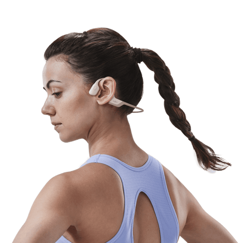Shokz OpenRun Pro Hörlurar Trådlös Öppen öronmodell Idrott Bluetooth Beige Stereo Beige