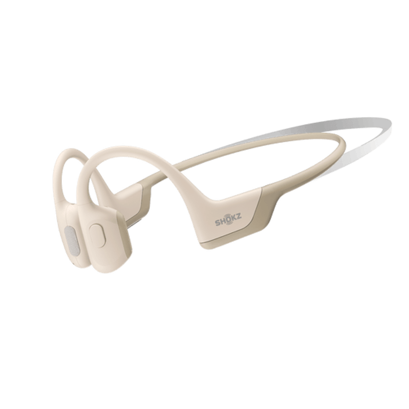 Shokz OpenRun Pro Hodetelefoner Trådløs Open-ear Idretter Bluetooth Beige Stereo Beige