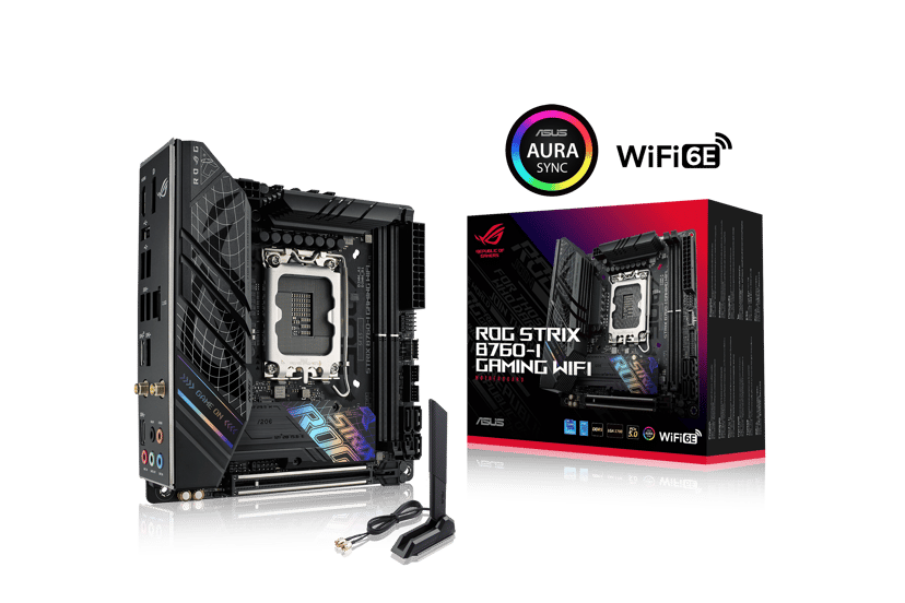 ASUS ROG STRIX B760-I GAMING WIFI Intel B760 LGA 1700 Mini-ITX LGA 1700 Mini-ITX Moderkort