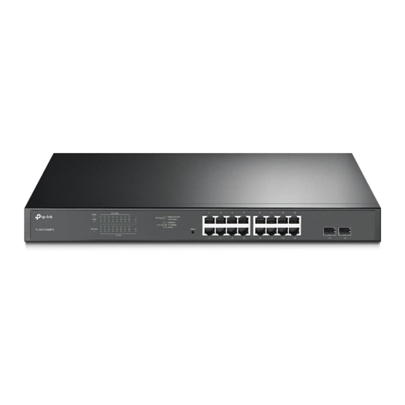 TP-Link TL-SG1218MPE hanterad L2 Gigabit Ethernet (10/100/1000) Strömförsörjning via Ethernet (PoE) stöd 1U Svart